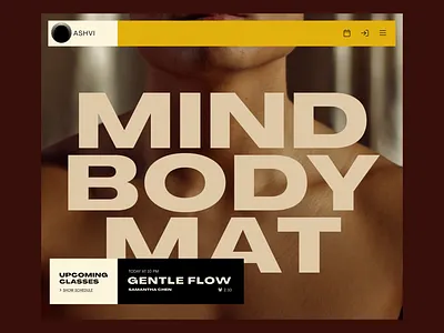 Ashvi Yoga animation design hero landing page startup ui video website