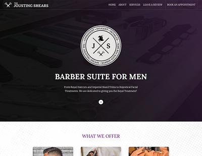 The Jousting Shears – Website Design branding design web design