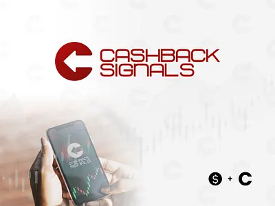 Logo Design for Cashback Signals 2d 2d art brand branding crypto design digital digital art graphic design identity branding illustration lettermark lettermark logo logo logo design minimal minimal logo modern trading vector
