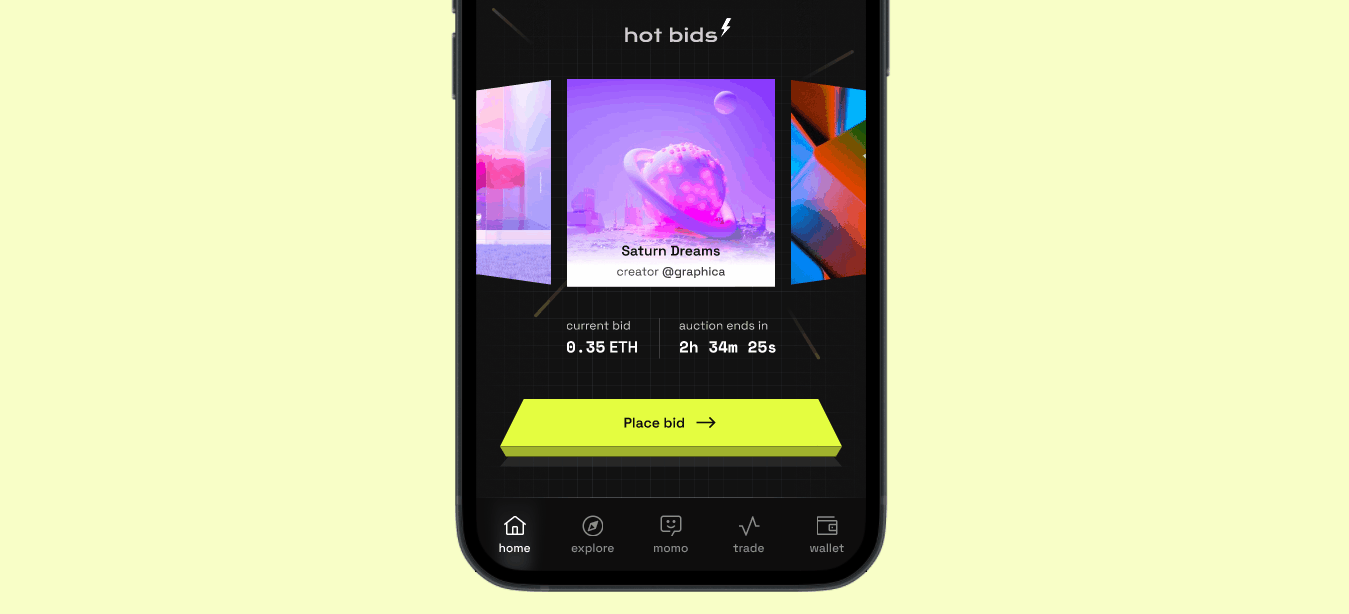 NFT Marketplace App Exploration animation app design art button crypto crypto app dark design figma gradient graphic design interaction nft nft app nftmarketplace ui ui ux ui design uidesign visual
