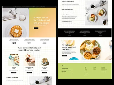 Miele Brunch Website Design brunch brunch website cafe cafe website design ecommerce figma food food delivery website landing page restaurant website ui ux website