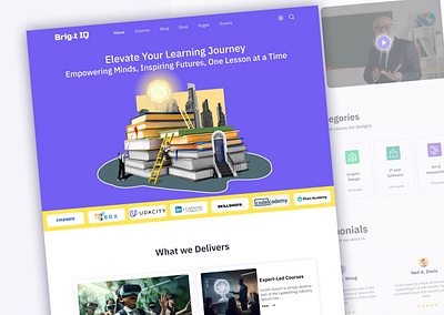 Education Webpage Design app branding design graphic design typography ui ux web