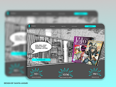 Virtual Manga Store Landing Page app dailyui design graphic design ui ux web website