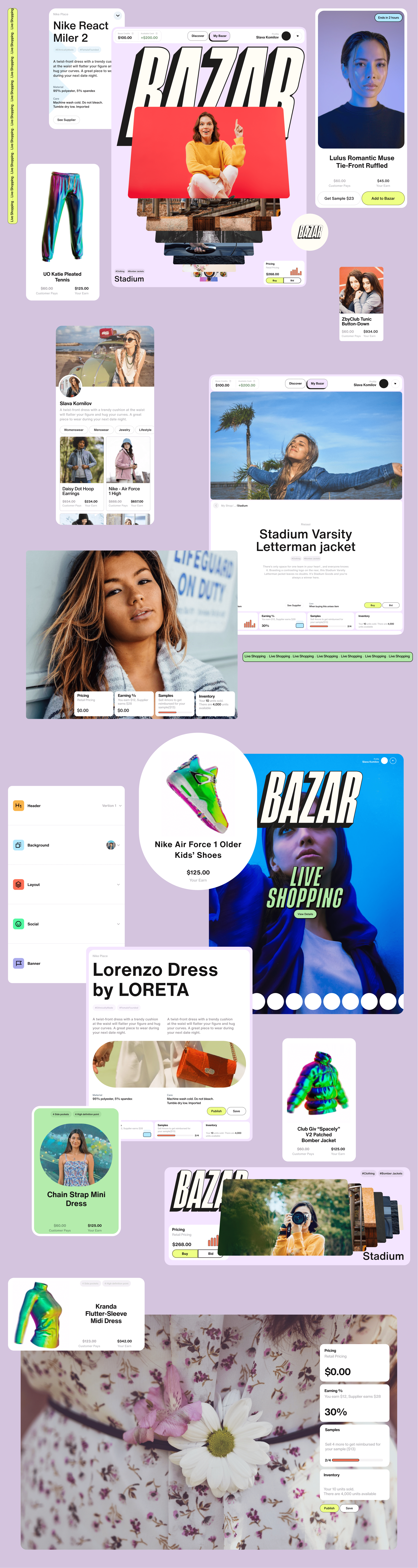 BuiLD 1.0 ~ Day 13 - Bazar adobe beginner branding brutalism build design designdrug dribbble ecommerce figma illustration minimal neubrutalism ui watchmegrow