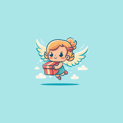 little baby angel drawing