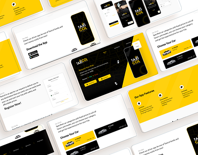 Taxicol Landing Page app design ui design web