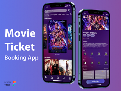 Movie Ticket Booking App app design graphic design ui ux