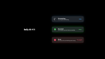 DailyUI / Day 11 - Flash message dailyui