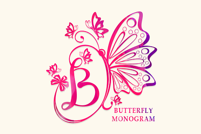 Butterfly Monogram Font Font 3d animation app branding design graphic design illustration logo motion graphics typography ui ux vector