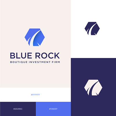 Financial logo for BlueRock Investments corporate creative finance graphic design logo logoinspiration modern