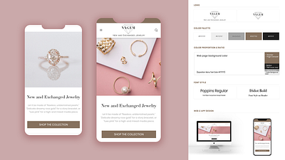 Jewelry Brand Logo & Web Design brandidentity branding design graphic design jewelry logo mobile ui web