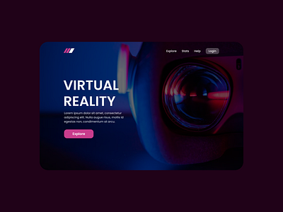 Virtual Reality #Dailyui #073 web design