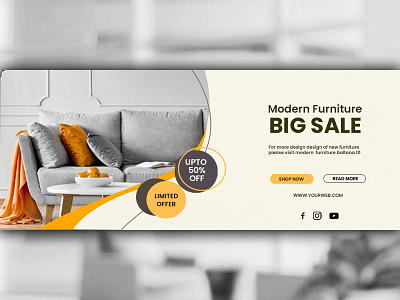 Furniture Banner Design banner branding design furniture graphic design logo motion graphics photoshop