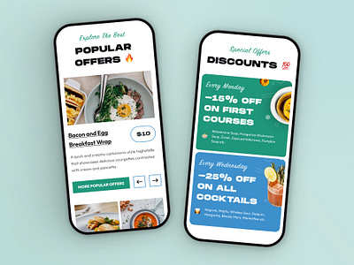 Restaurant / Food Delivery – Website Design – Mobile Version design e commerce ecommerce food mobile responsive restaurant ui uiux web web design web ui webdesign website