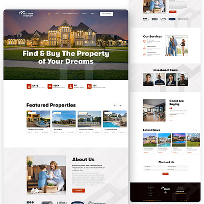 Property Buy & Sell Website Design 2020 trend branding chirstmas clean clean ui creative design design graphic design homepage illustration landingpage modern t shirt design typography ui uiux webdesign