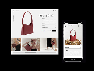 Product card bag design product card ui ux webdesign website design