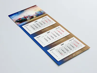 Wall calendar InterTrans design graphic design illustration typography
