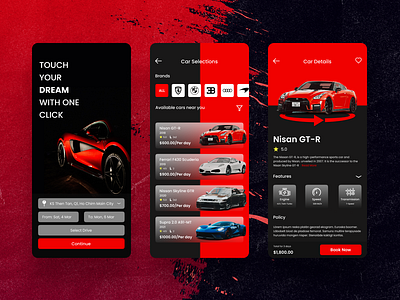 Car Rental Mobile App | UI Design app app design design ui ui design