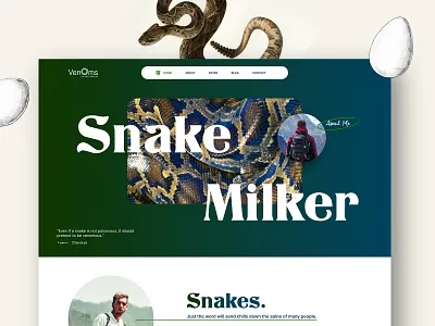 Venoms - Snake Milker anaconda figma green print reptile snake ui ux venom