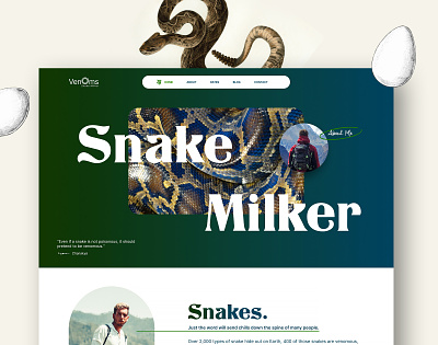 Venoms - Snake Milker anaconda figma green print reptile snake ui ux venom
