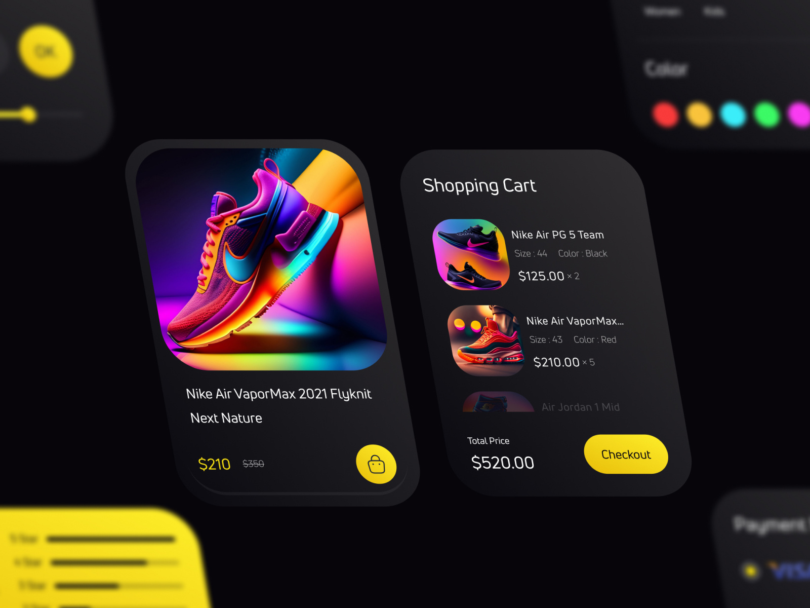 eCommerce UI Components | dark theme by behzad pashaei for Oniex™ on ...