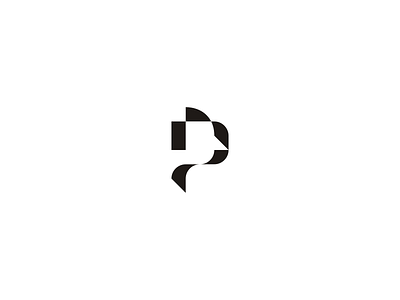 P letter + face by Michał Pieczyński on Dribbble