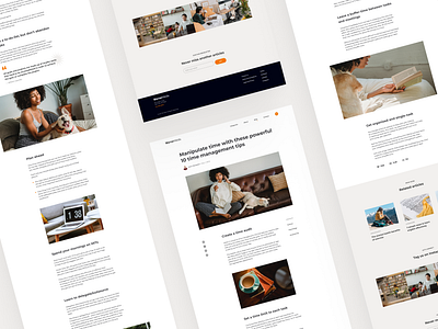 The Time Management Blog Page ⏰ blog blog page design home page landing time management ui ux website