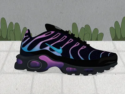 Sneaker Nike art backgraund blue branding cartoon design details illustration man nike nike sneakers purple sneaker vector woman