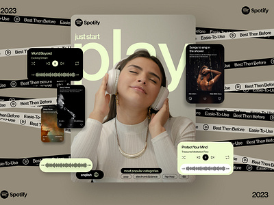 Website Ui redesign for Spotify design figma ui ux vector web website