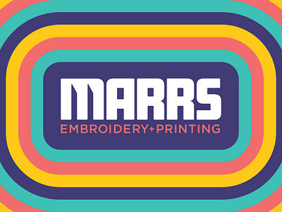 MARRS Embroidery Logo branding graphic design logo
