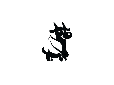 Eco farm animal brand branding character design eco elegant farm funny goat illustration leaf logo logotype mark minimalism minimalistic modern nice sign