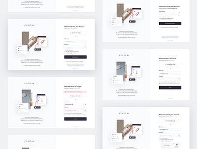 Claid.AI - WebSite clean interface login minimal product design registration sign up startup ui ux web webpage website