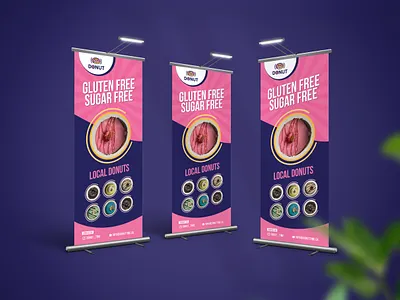 Roll up banner design banner branding design graphic design instagram banner pop up banner pullup banner retractable banner social media banner stand banner typography