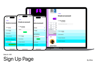 Daily UI :: 001. Sign Up Page. app dailyui ui ux website
