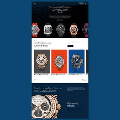 30 minutes design-concept design ecommerce figma graphic design luxury ui watches webdesign