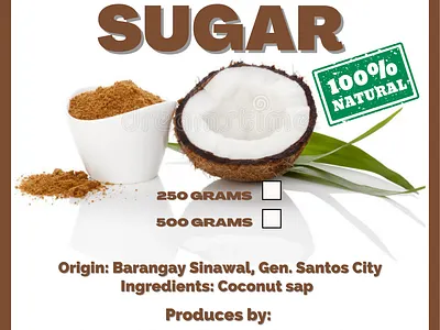 Coco Sugar Label branding graphic design