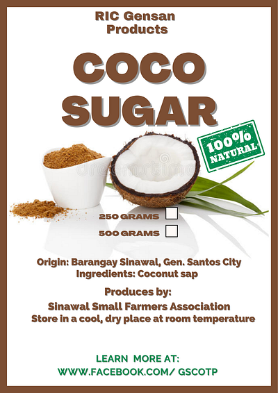 Coco Sugar Label branding graphic design