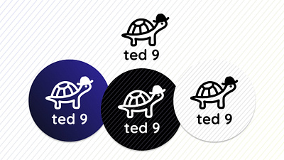 ted 9 branding branding hat logo minimalistic simple turtle vector