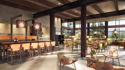 CGI - Schaffer Mill Restaurant 3d 3dsmax archviz coronarender interior render visualization