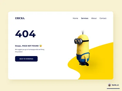 404 page 404 design minimal ui ux web