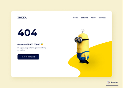 404 page 404 design minimal ui ux web