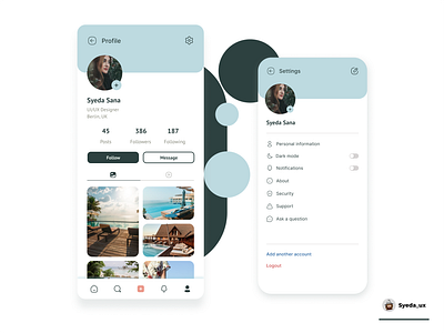 Social app app minimal mobile app social media ui ux