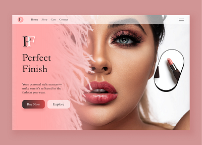 Landing Page beauty design landingpage makeup minimal ui ux web