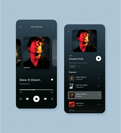 Music Player app appdesign design figma minimal mobile mobile app music player ui uiux ux