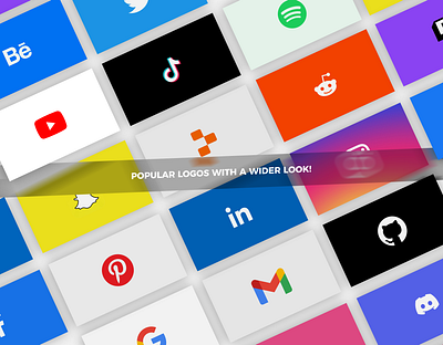 Popular logos with a wider look! brand graphic design icon logo photoshop popular social media post typography