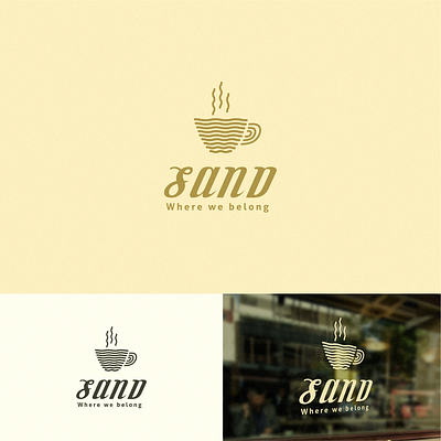 Sand brand identity branding cafe coffee coffeelogo cup desert graphic design logo logoconcept logodesign logoinspiration logomark logos modern sand sand logo simple vector waves