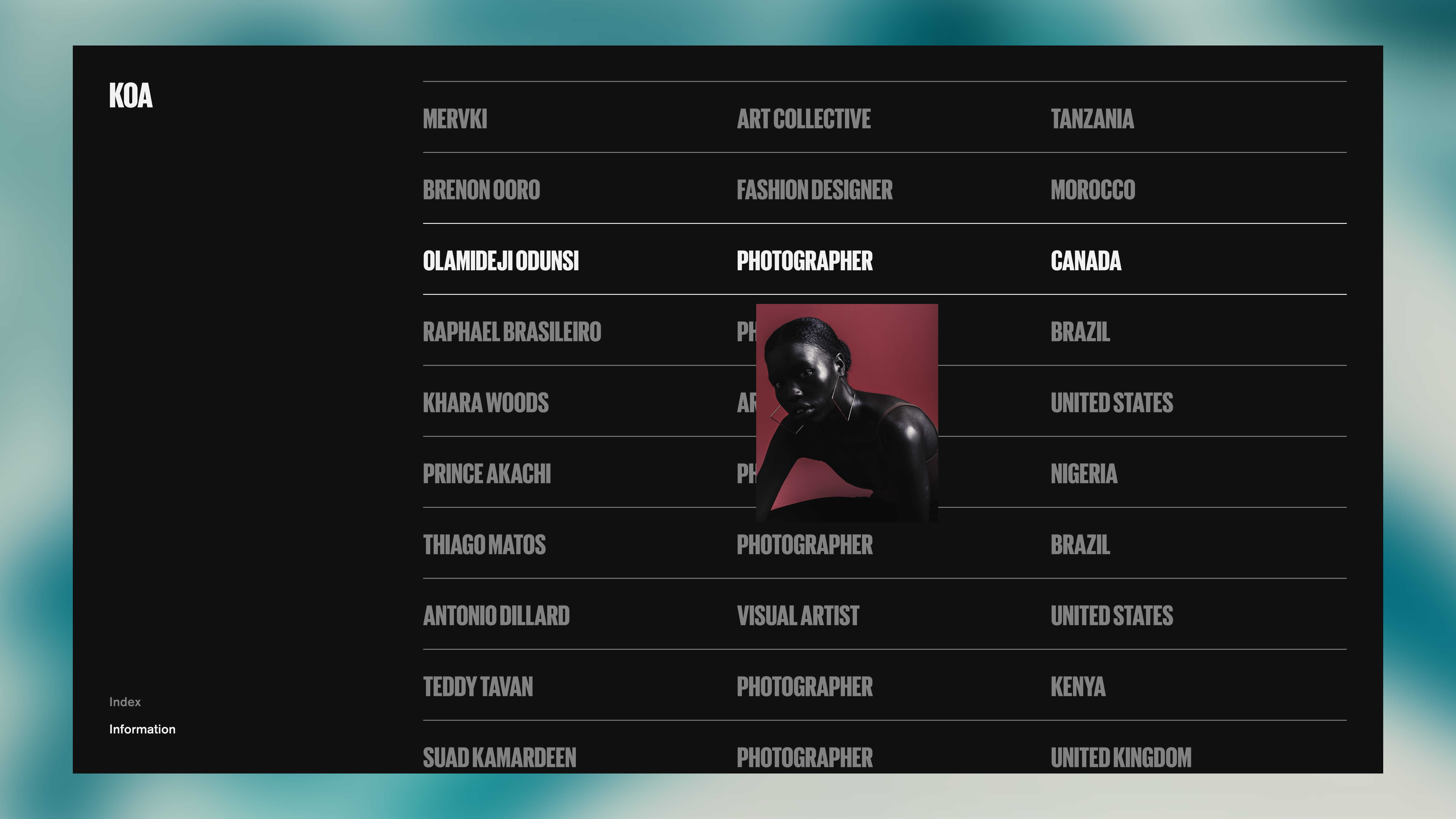 Photo curation concept design landing page photography product design typography ui web app web design