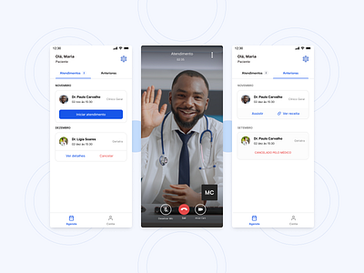 Healthcare App design health mobile ui ux video call