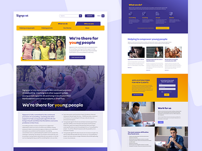 Signpost - website redesign adobe xd charity redesign ui ui design uiux web design webdesign website