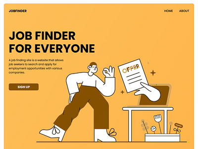 JOBFINDER app clean design finder illustration job mobile ui ux web web design webdesign website